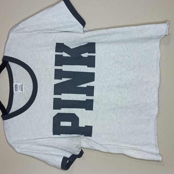 PINK Victoria's Secret Cropped Ringer Tee - Picture 1 of 5
